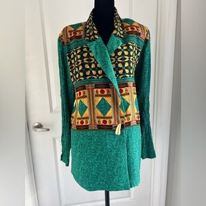 Vintage Basic Editions Tribal Print Blazer